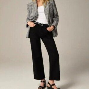 J.Crew 96' Stretch Slim Wide Leg Jeans in Black Rinse